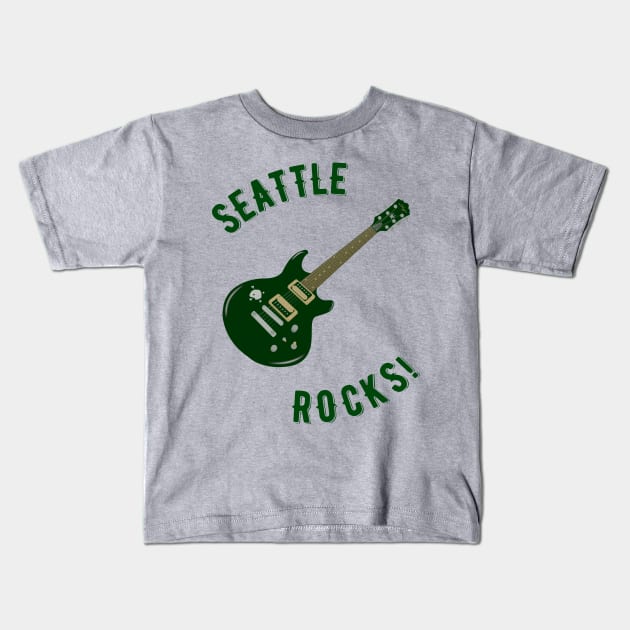 Seattle Rocks! Kids T-Shirt by MessageOnApparel